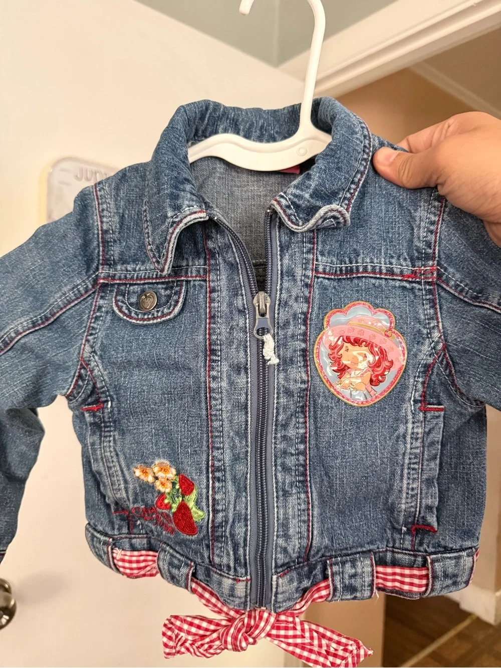 Y2K strawberry shortcake denim jacket 2007 3Y